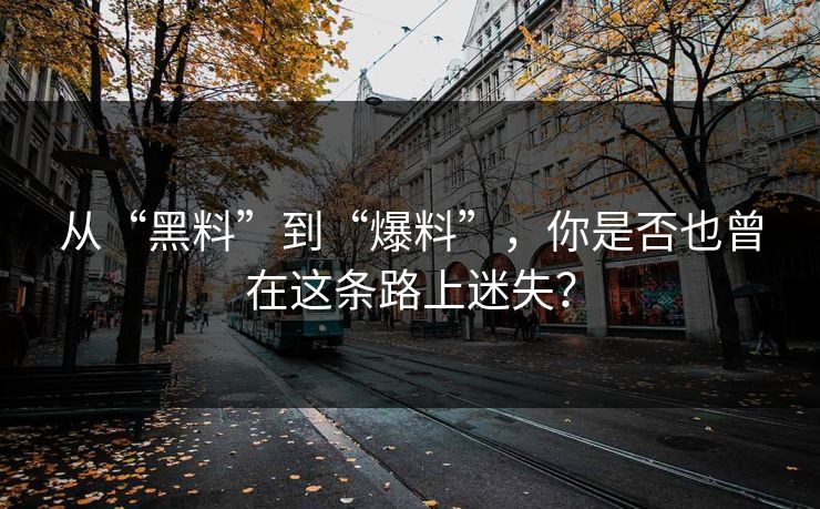 从“黑料”到“爆料”，你是否也曾在这条路上迷失？